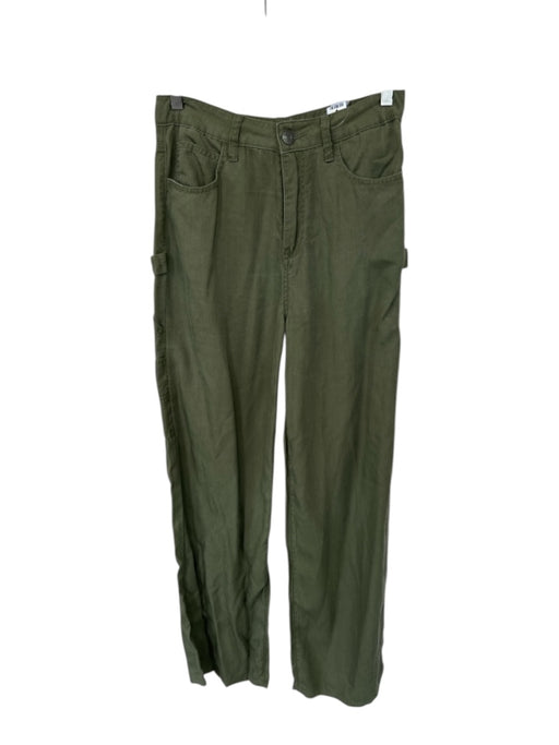 Kut From The Kloth Size 0 Olive Green Lycocell High Waist Cargo Wide Leg Pants Olive Green / 0