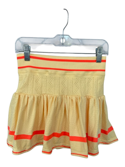 FP Movement Size XS/S Yellow & Orange Nylon Waist Band Textured Athletic Skort Yellow & Orange / XS/S