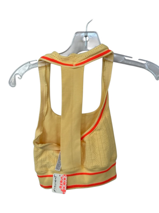 FP Movement Size XS/S Yellow & Orange Nylon Racerback Perforated Sports Bra Top Yellow & Orange / XS/S