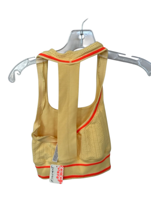 FP Movement Size XS/S Yellow & Orange Nylon Racerback Perforated Sports Bra Top Yellow & Orange / XS/S