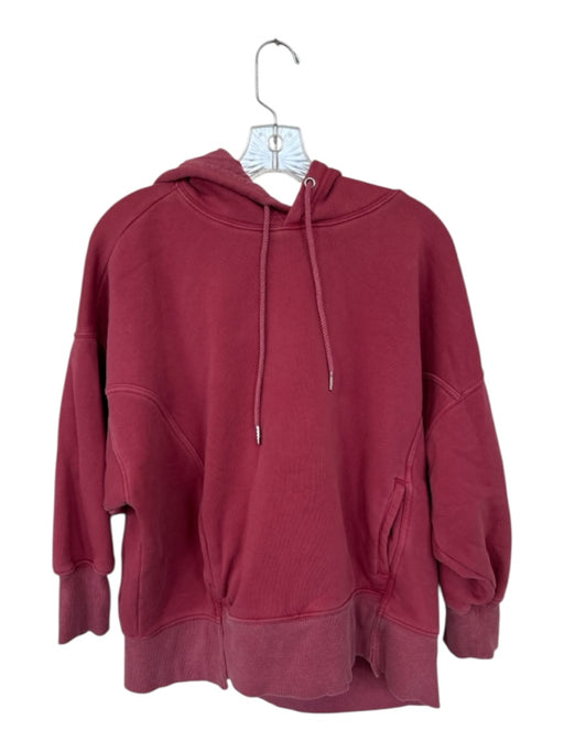 FP Movement Size Est S Rose Cotton Hood Long Sleeve Oversize Athletic Sweatshirt Rose / Est S