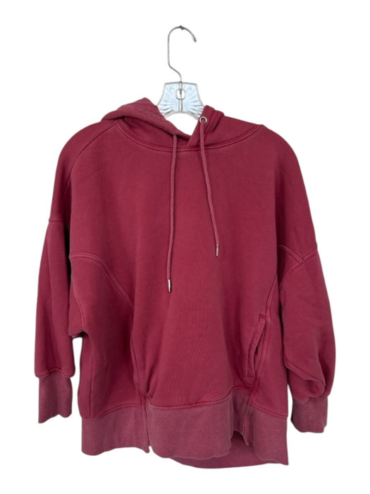 FP Movement Size Est S Rose Cotton Hood Long Sleeve Oversize Athletic Sweatshirt Rose / Est S