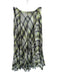 Zara Size S Green & Black Viscose Side Zip Plaid Maxi Skirt Green & Black / S