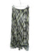 Zara Size S Green & Black Viscose Side Zip Plaid Maxi Skirt Green & Black / S