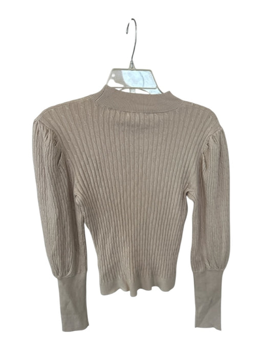 525 Size S Oatmeal Rayon Blend Long Sleeve Cable Knit Sweater Oatmeal / S