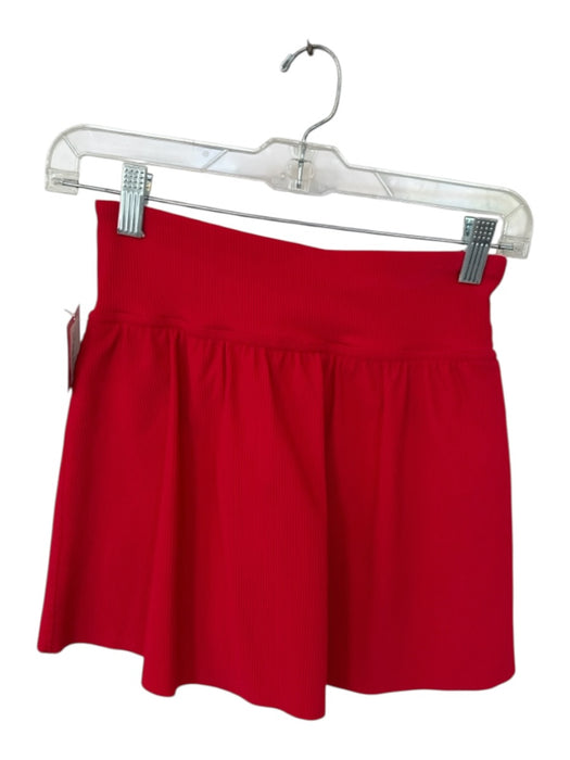Spanx Size S Red Nylon Blend Waist Band Ribbed Athletic Skort Red / S