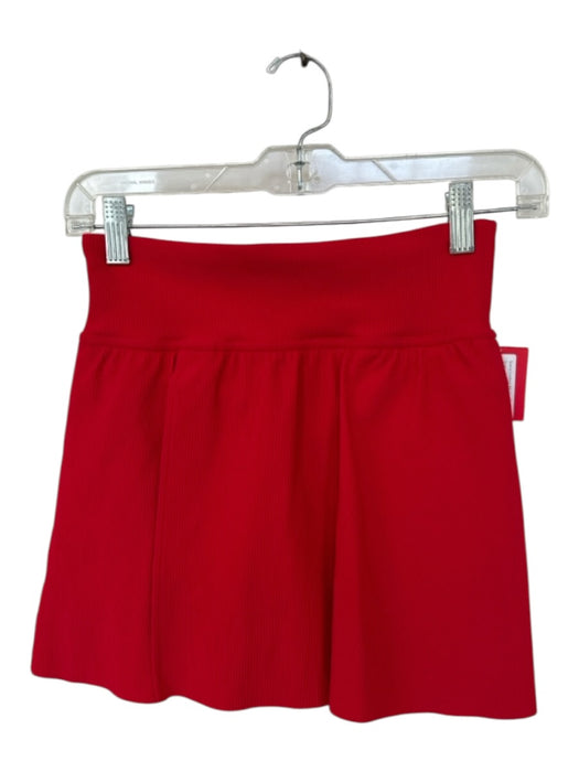 Spanx Size S Red Nylon Blend Waist Band Ribbed Athletic Skort Red / S