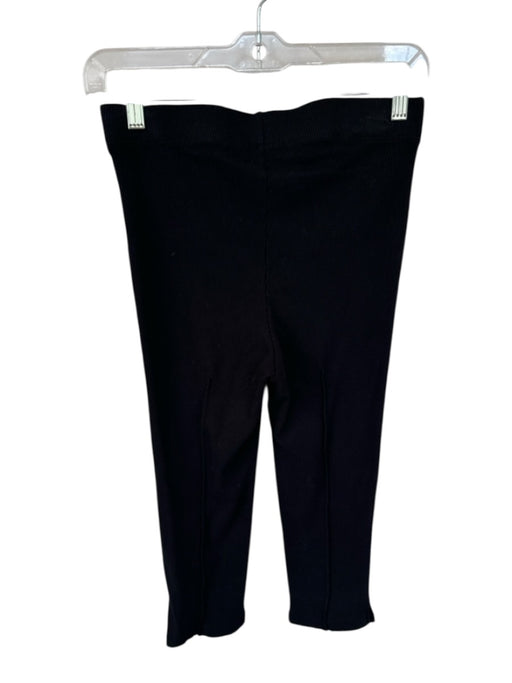 Donni Size S Black Cotton Blend Elastic Waist Ribbed Cropped Pants Black / S