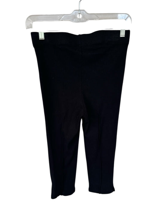 Donni Size S Black Cotton Blend Elastic Waist Ribbed Cropped Pants Black / S