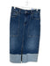 Ba&sh Size 38 Dark Wash Cotton Blend High Waist Front Slit Denim Midi Skirt Dark Wash / 38