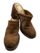 Dolce Vita Shoe Size 7 Brown Suede Platform Block Heel Closed Toe Clogs Brown / 7