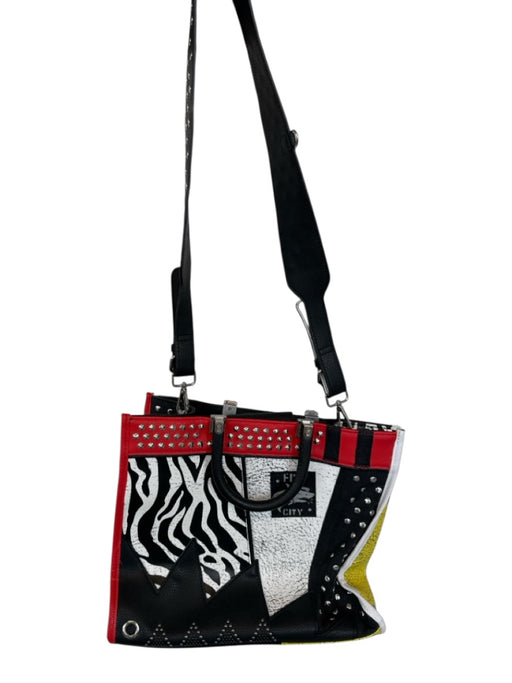 Sprayground Black & Yellow Canvas Studded Top Handle Long Strap Incl. Tote Bag Black & Yellow / L
