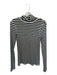 We The Free Size S Cream & Black Cotton Blend Turtle Neck Striped Top Cream & Black / S