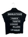 Size S Black & Silver Cotton Blend Cap Sleeve Rhinestone Stars Jacket Black & Silver / S