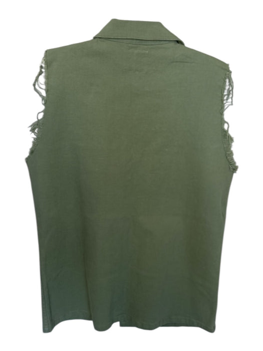 Tribe Kelley Size XS Army Green Cotton Cut off Military Vest Army Green / XS