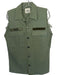Tribe Kelley Size XS Army Green Cotton Cut off Military Vest Army Green / XS