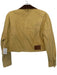 We The Free Size XS Tan & Brown Cotton Faux Suede Snap buttons Cropped Jacket Tan & Brown / XS