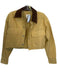 We The Free Size XS Tan & Brown Cotton Faux Suede Snap buttons Cropped Jacket Tan & Brown / XS