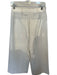 Tibi Size 2 Ivory Polyester High Waist Wide Leg Cropped Trouser Pants Ivory / 2