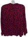 Zadig & Voltaire Size S Red & Black Viscose Long Sleeve Flowers V Neck Top Red & Black / S