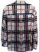 Favorite Daughter Size XS Pink & blue Polyester Long Sleeve Grid Button Down Top Pink & blue / XS
