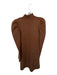 Strut & Bolt Size S Brown Acrylic Mock Neck Perforated Long Balloon Sleeve Dress Brown / S