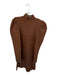 Strut & Bolt Size S Brown Acrylic Mock Neck Perforated Long Balloon Sleeve Dress Brown / S