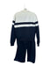 Zara Size S Navy & Ivory Polyester Full Zip Color Block Wide Leg Pant Set Navy & Ivory / S