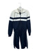 Zara Size S Navy & Ivory Polyester Full Zip Color Block Wide Leg Pant Set Navy & Ivory / S