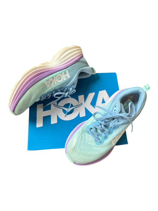 Hoka Shoe Size 9.5 Blue & Purple Canvas Platform Athletic Sneakers Blue & Purple / 9.5