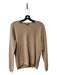 Fair Trade Cashmere Size L Tan Cashmere Round Neck Long Sleeve Elbow Patches Top Tan / L