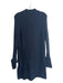 Banana Republic Size S Black Cotton & Wool Knit Mock Neck Cuff Sleeve Dress Black / S