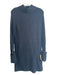 Banana Republic Size S Black Cotton & Wool Knit Mock Neck Cuff Sleeve Dress Black / S
