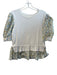 Anthropologie Size XS White multi Viscose 3/4 Sleeve Floral Detail Top White multi / XS