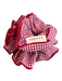 Sezane Red Fabric Gingham Elastic Hair Tie Accessories - Women Red