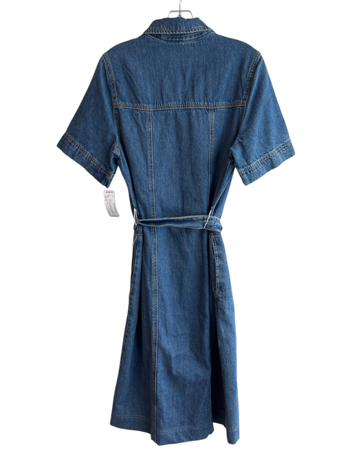 Sanctuary Size S Blue Cotton Short Sleeve Waist tie Chest Pocket Dress Blue / S