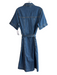 Sanctuary Size S Blue Cotton Short Sleeve Waist tie Chest Pocket Dress Blue / S