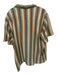 Seager Size XXL Green & Orange Cotton Blend Striped Snap Buttons Men's Shirt Green & Orange / XXL