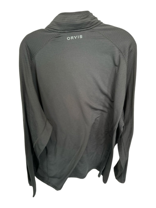 Orvis Size XXL Black Polyester Blend Half Zip Athletic Men's Jacket Black / XXL