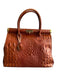Borse In Pelle Burnt Orange Leather Snakeskin print Gold Hardware Top Handle Bag Burnt Orange / Large