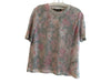 Zara Size XL Pink Viscose & Polyester Semi Sheer Floral short sleeve Cardigan Pink / XL