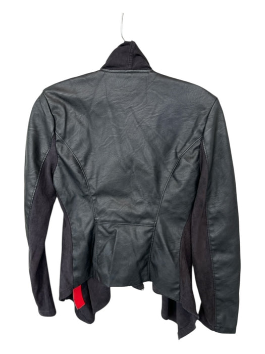 BlankNYC Size XS Black Vegan Leather Open Front Jacket Black / XS