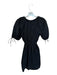 Abercrombie & Fitch Size XSP Black Cotton 3/4 Balloon Sleeve V Neck Dress Black / XSP