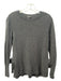 Halogen Size XS Dark Gray 100% Cashmere Long Sleeve Ribbed Hem Round Neck Top Dark Gray / XS