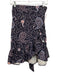 Isabel Etoile Marant Size 42 navy blue & multi Cotton Wrap Abstract Print Skirt navy blue & multi / 42