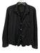 Frank & Eileen Size M Black Cotton Long Sleeve Buttons Raw Hem Blouse Top Black / M