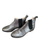 Karl Lagerfeld Shoe Size 9.5 Silver & Black Leather Patent Leather Booties Silver & Black / 9.5