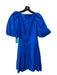 House of Harlow 1960 Size 0 Cobalt Blue Linen Blend Twist Front Pleated Dress Cobalt Blue / 0