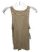 Nili Lotan Size XS Beige Cotton High Round Neck Ribbed Sleeveless Top Beige / XS