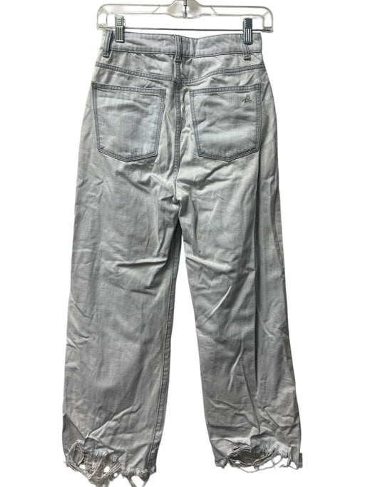 DL1961 Size 25 Light Wash Cotton Blend High Rise Wide Leg distressed Jeans Light Wash / 25